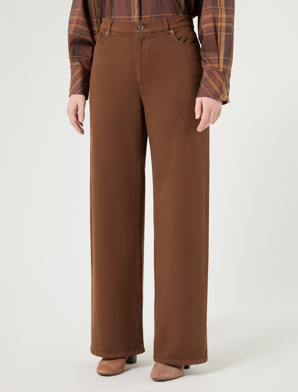 Marina Rinaldi stretch bull denim trousers for woman