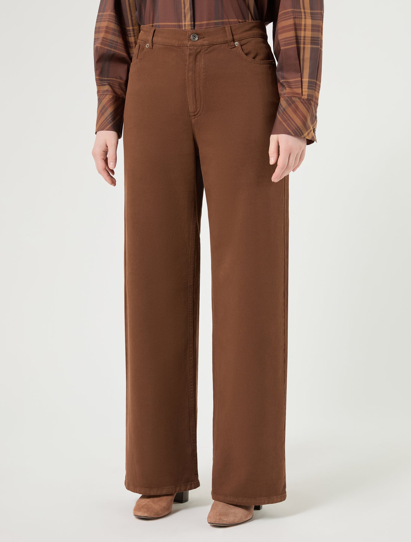 Marina Rinaldi stretch bull denim trousers for woman