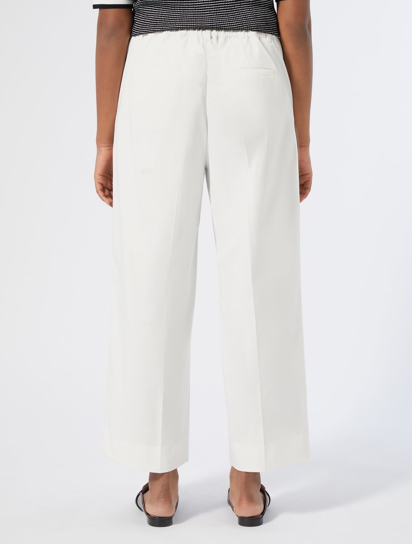 Cotton gabardine trousers