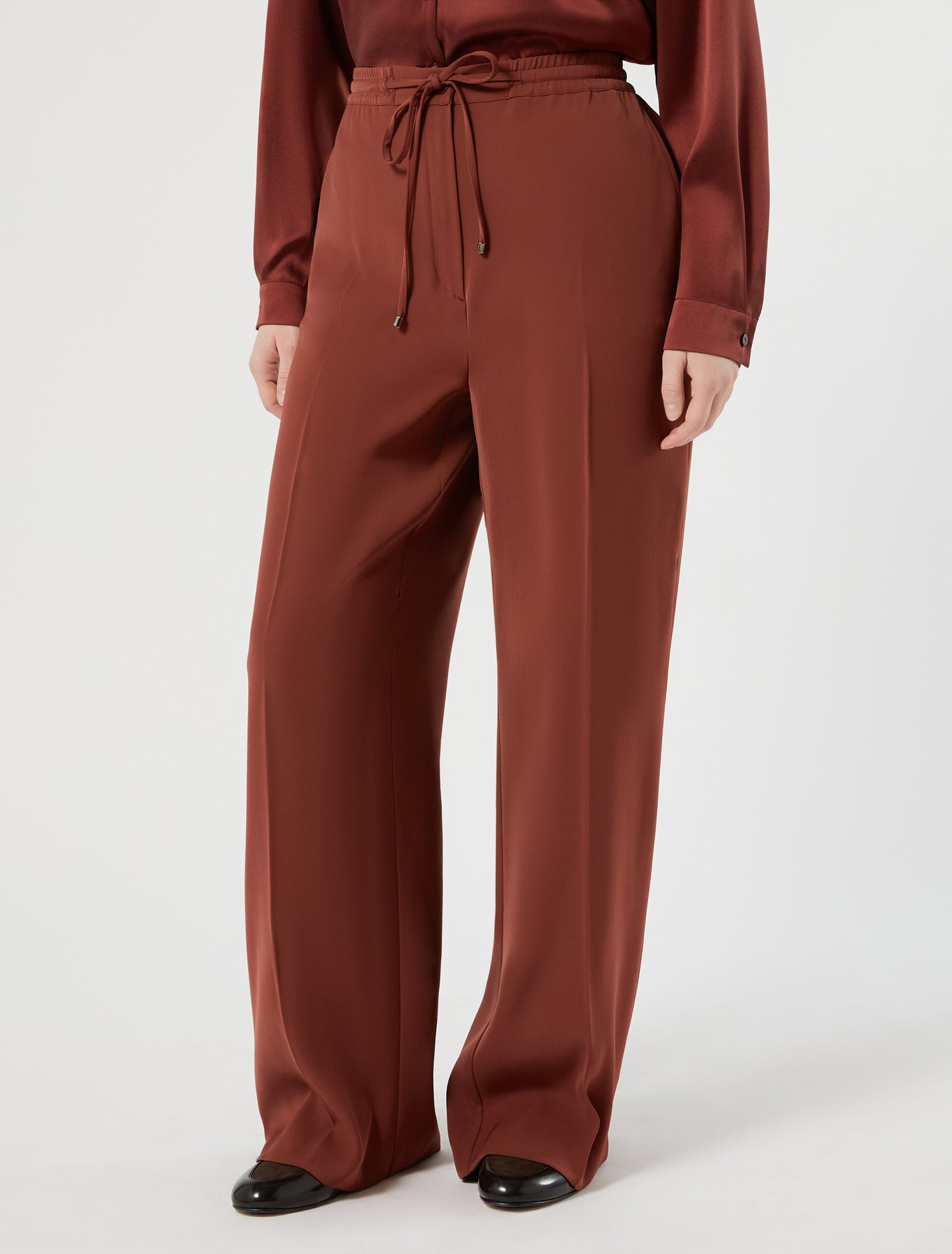 Marina Rinaldi wide-fit twill trousers for woman