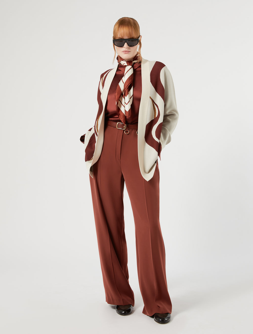 Marina Rinaldi wide-fit twill trousers for woman