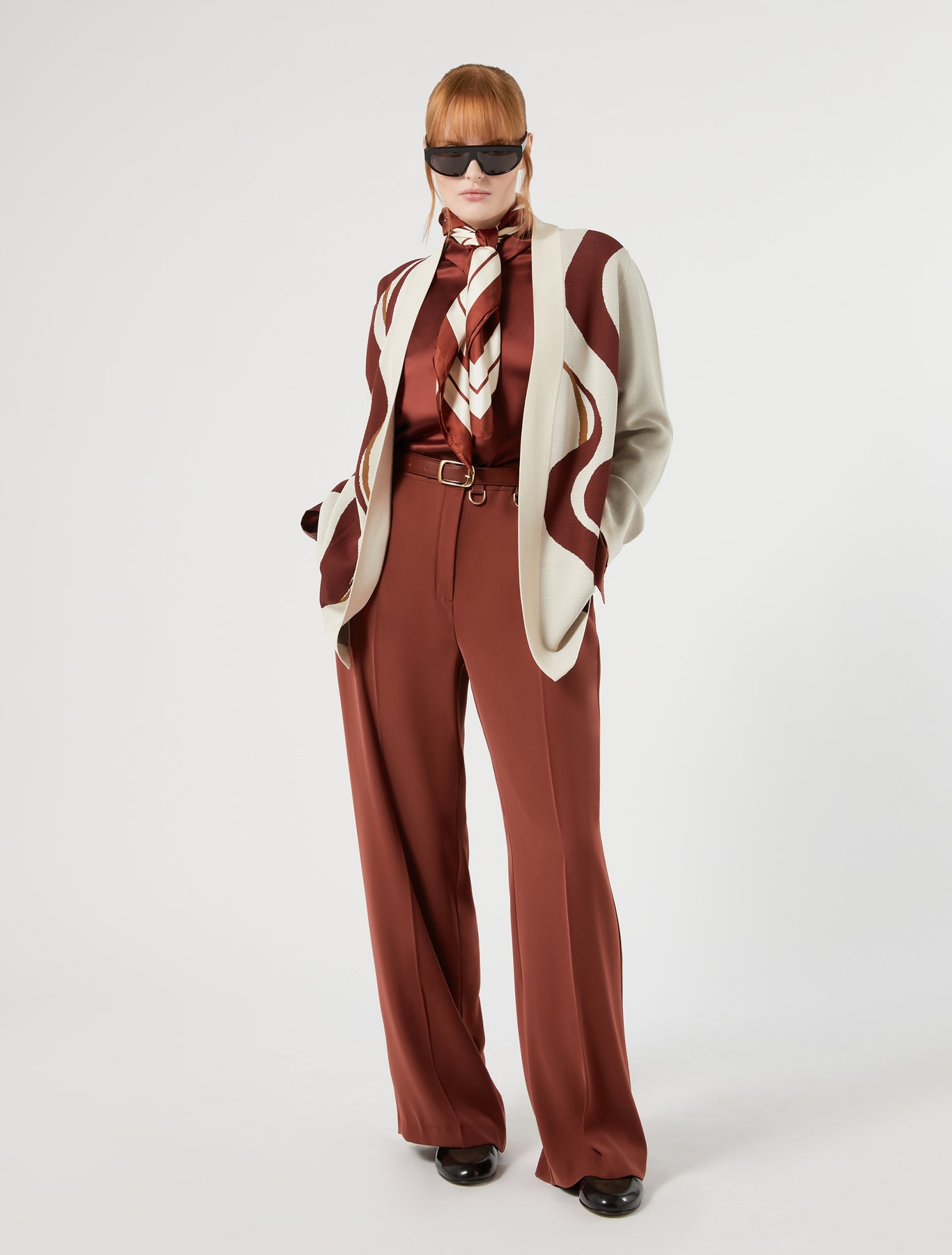 Marina Rinaldi wide-fit twill trousers for woman
