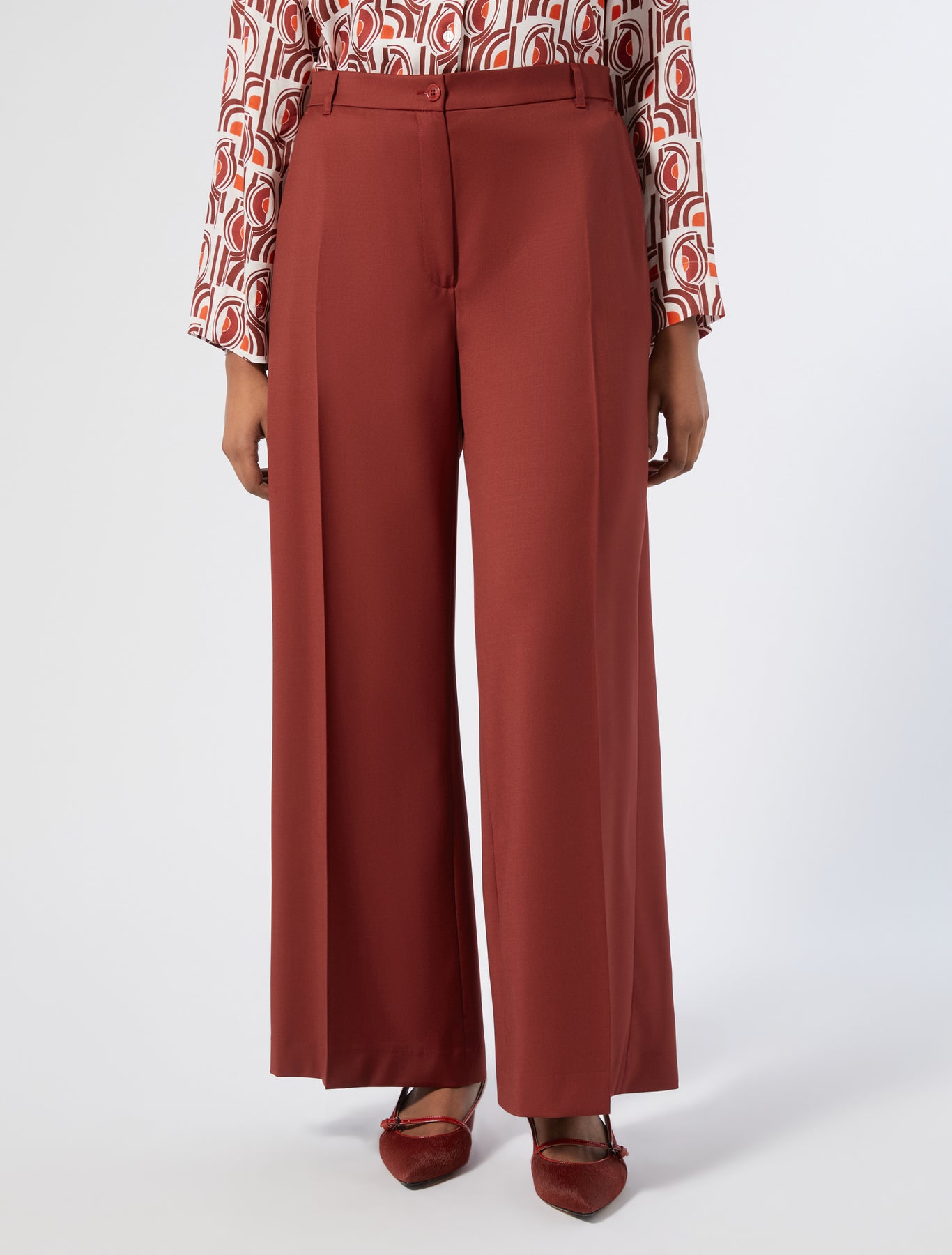 Cotton gabardine trousers