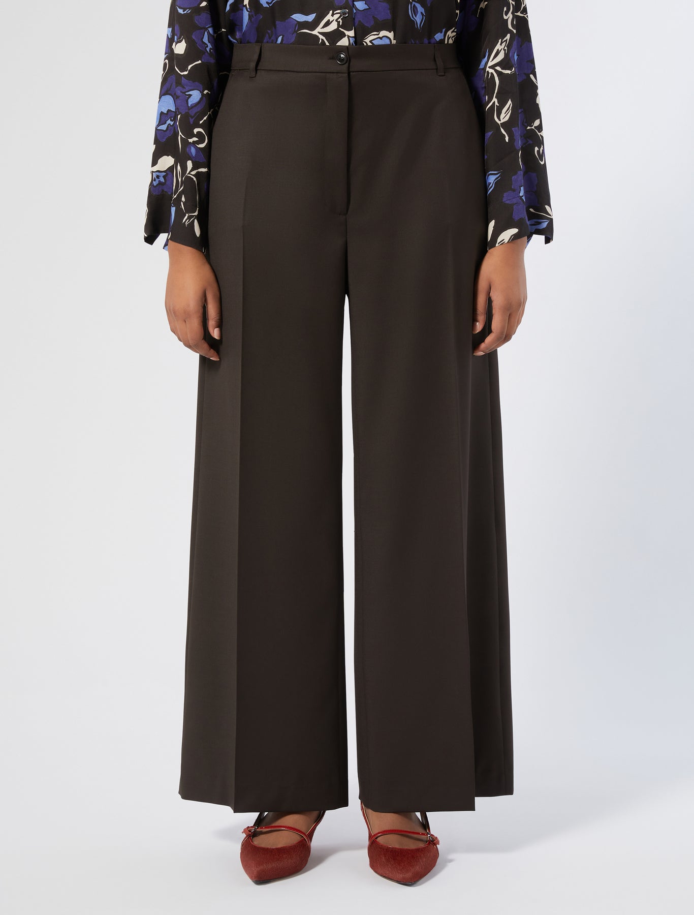 Cotton gabardine trousers