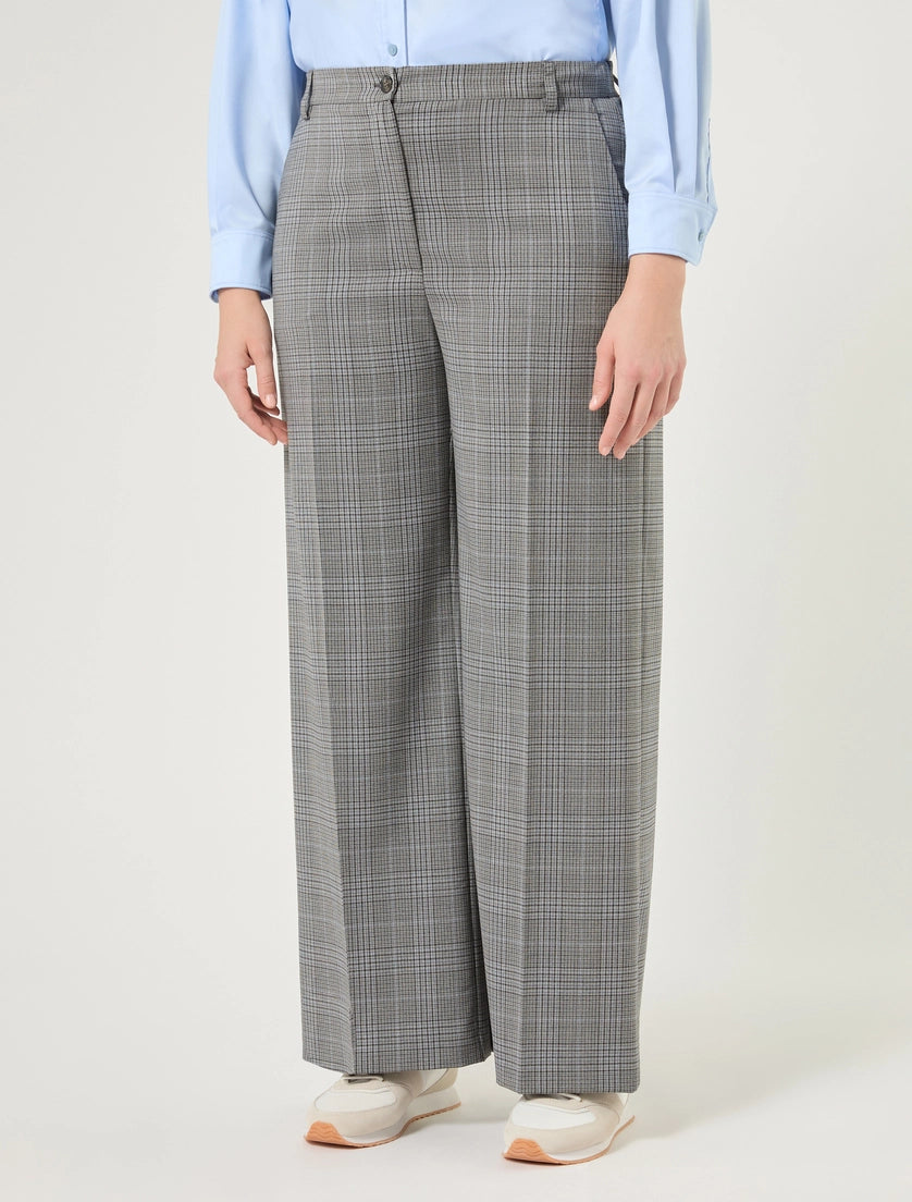 Pure wool twill trousers