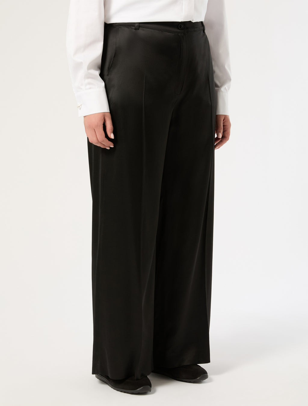 Marina Rinaldi wide satin trousers for woman