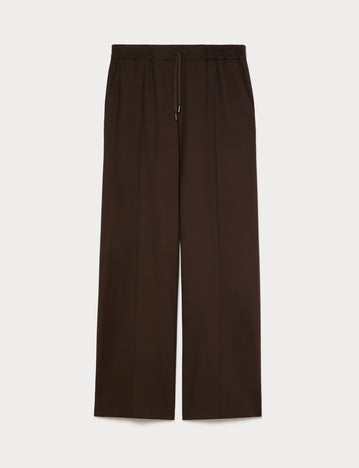 Marina Rinaldi stretch twill wide-leg trousers for woman