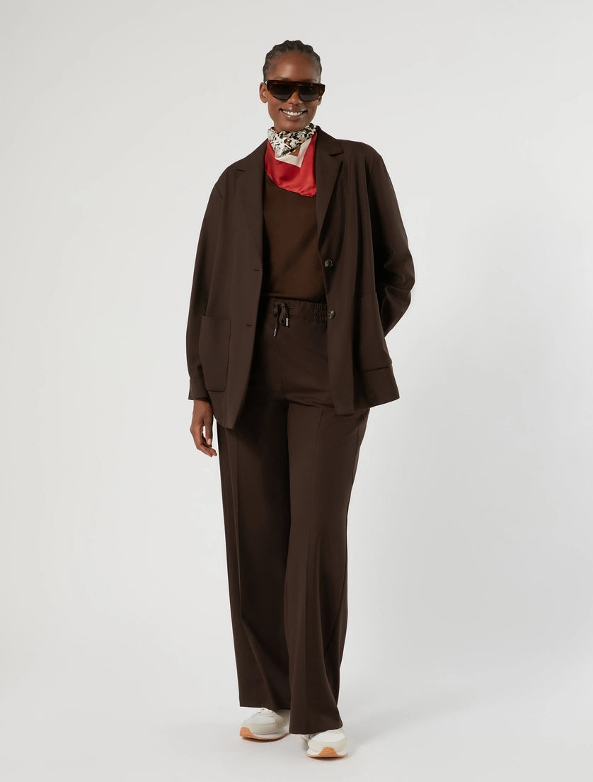 marina rinaldi Stretch twill wide-leg trousers