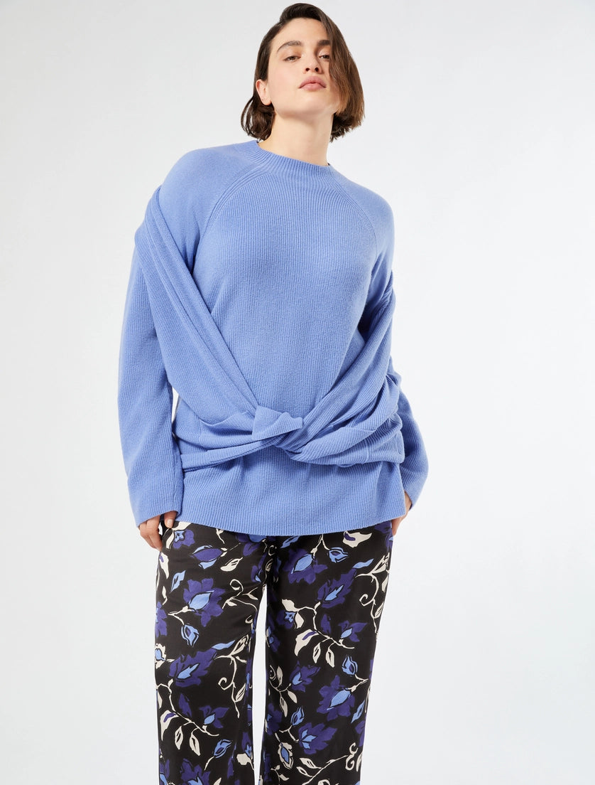 Printed twill trousers