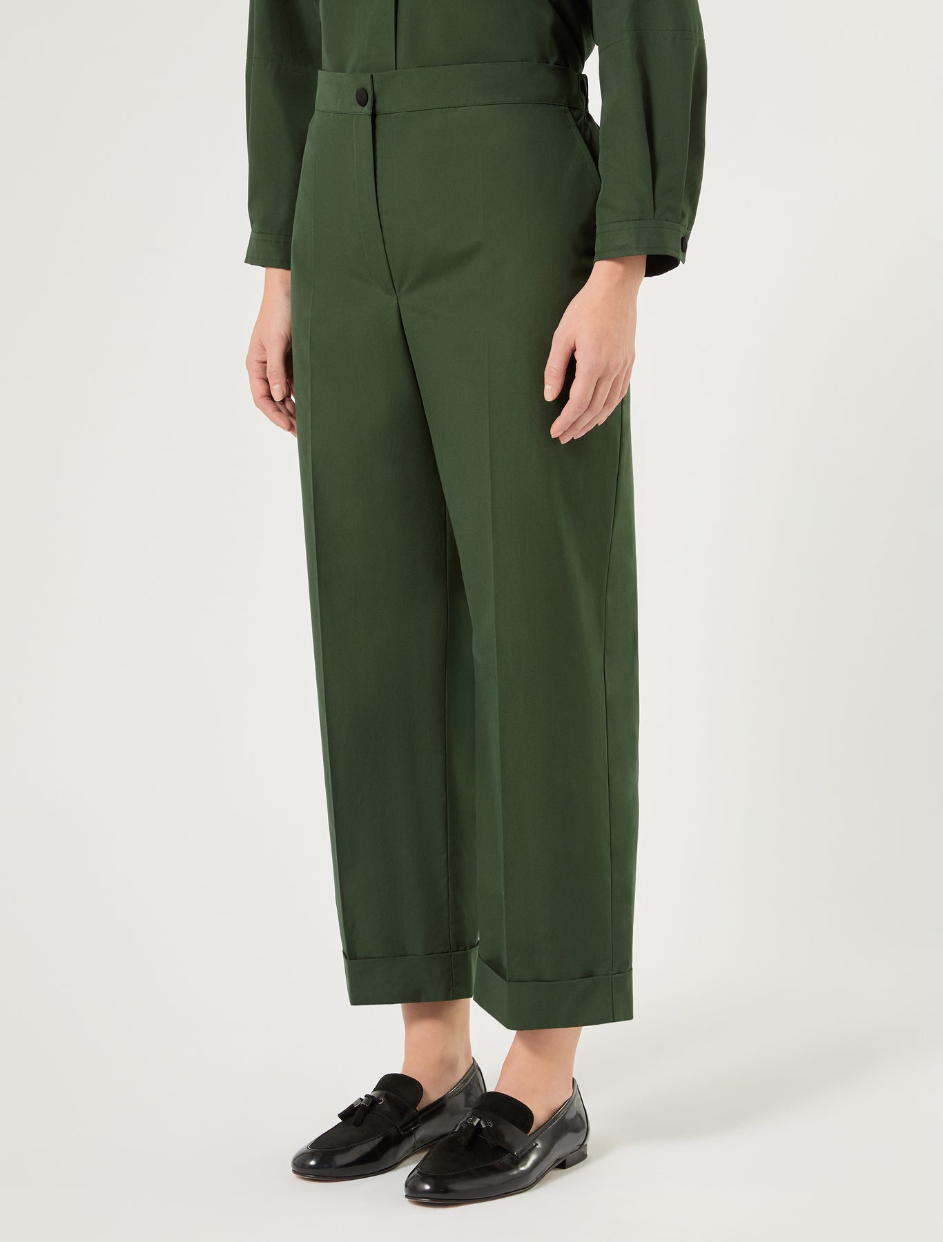 Marina Rinaldi cotton canvas trousers for woman