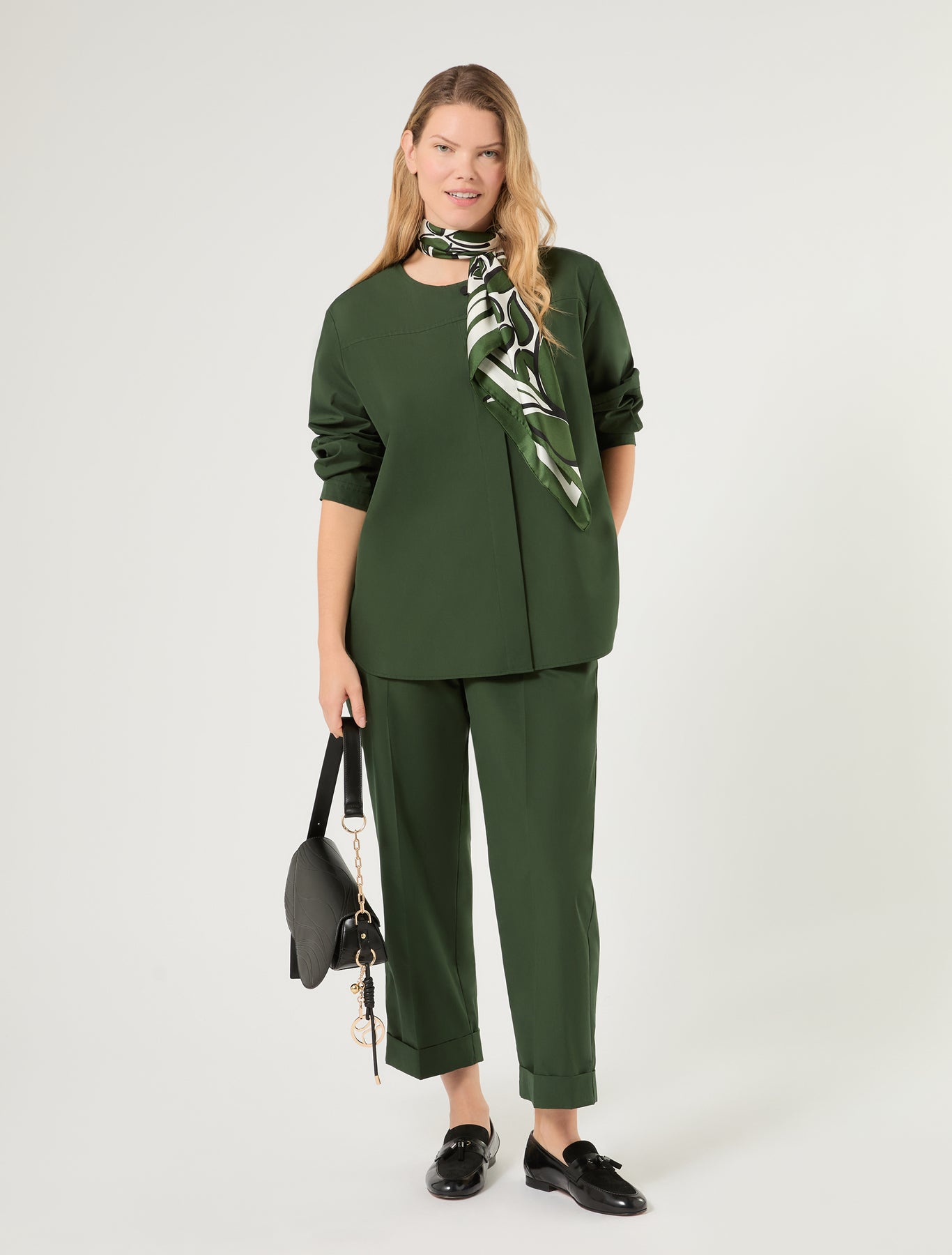 Marina Rinaldi cotton canvas trousers for woman