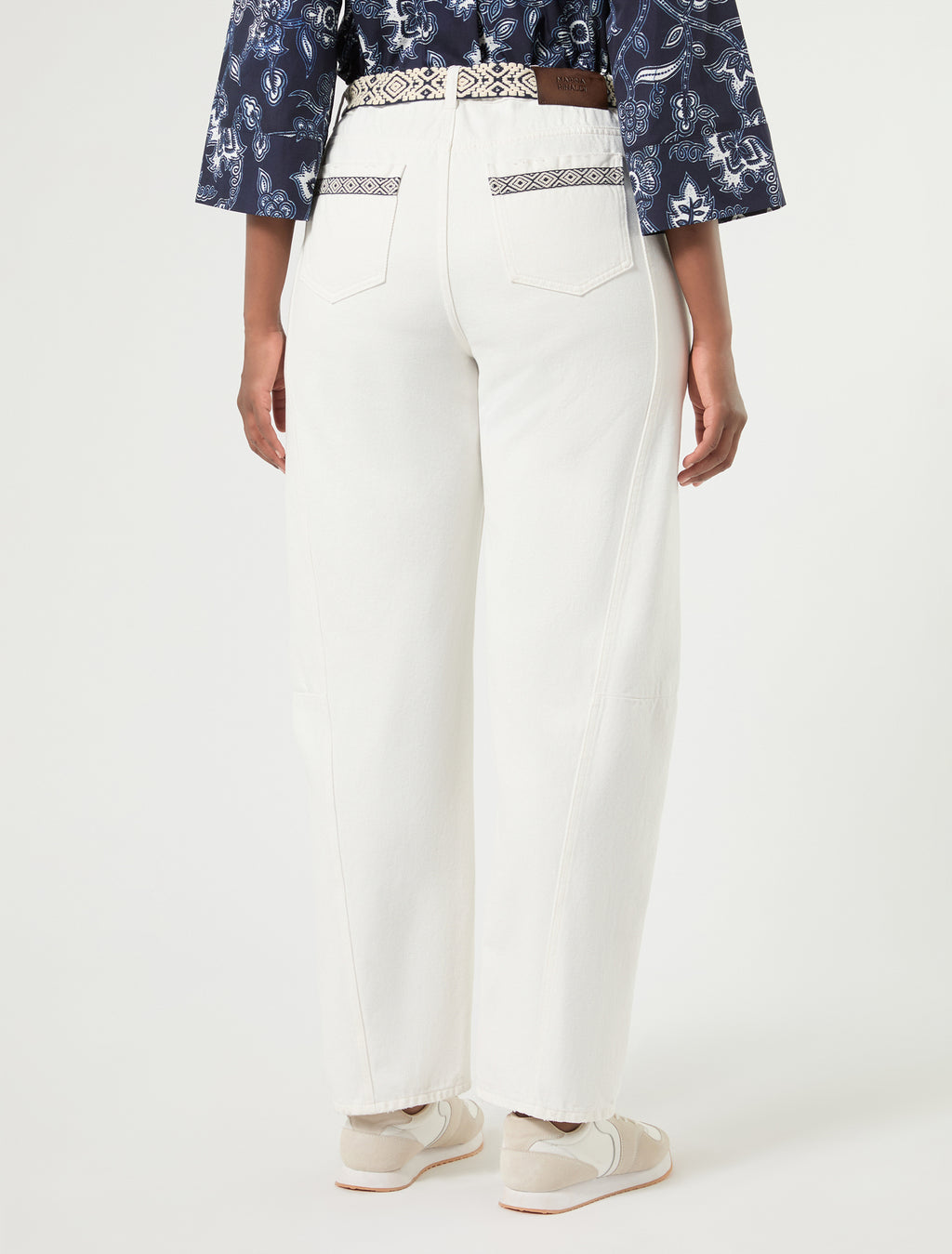 Marina Rinaldi cotton bull barrel-leg trousers for woman