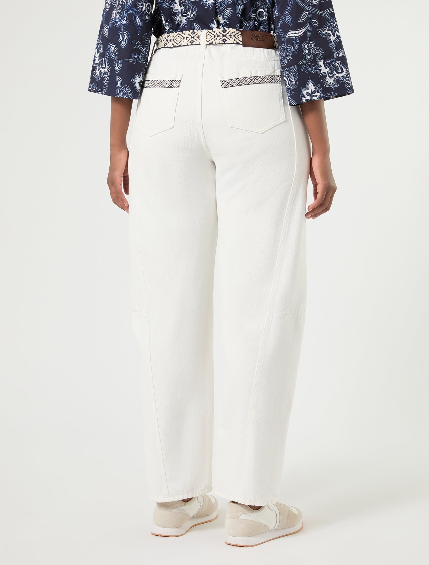 Marina Rinaldi cotton bull barrel-leg trousers for woman