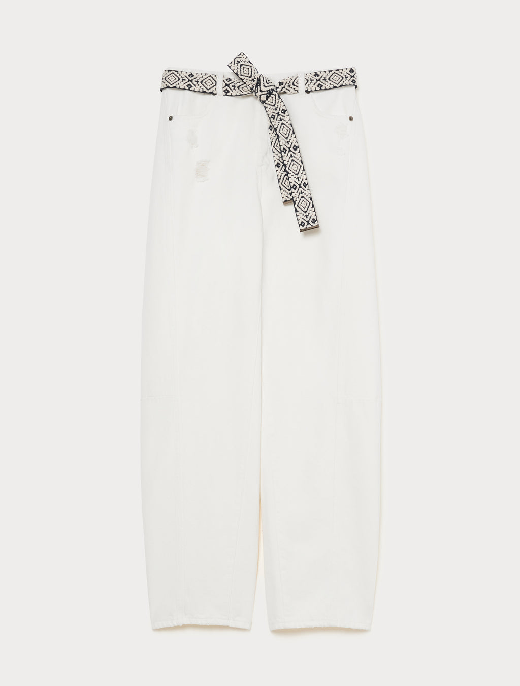 Marina Rinaldi cotton bull barrel-leg trousers for woman