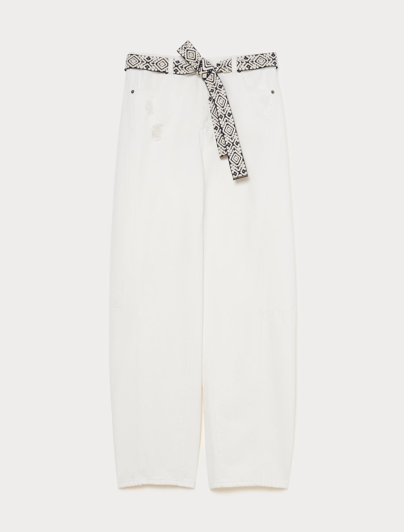 Marina Rinaldi cotton bull barrel-leg trousers for woman