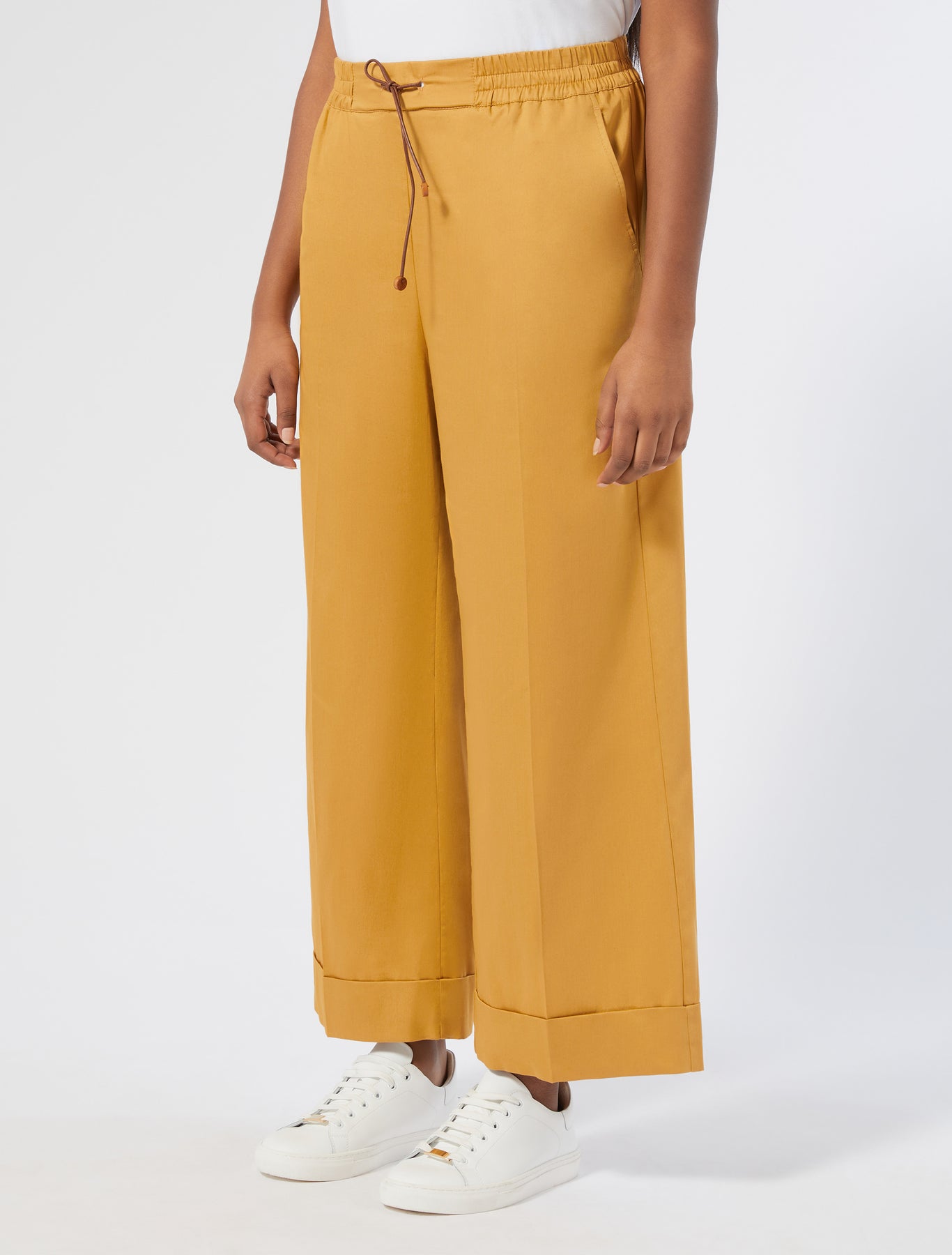 Cotton satin trousers