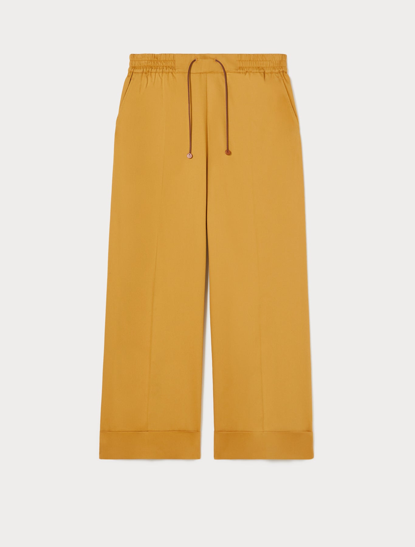 Cotton satin trousers