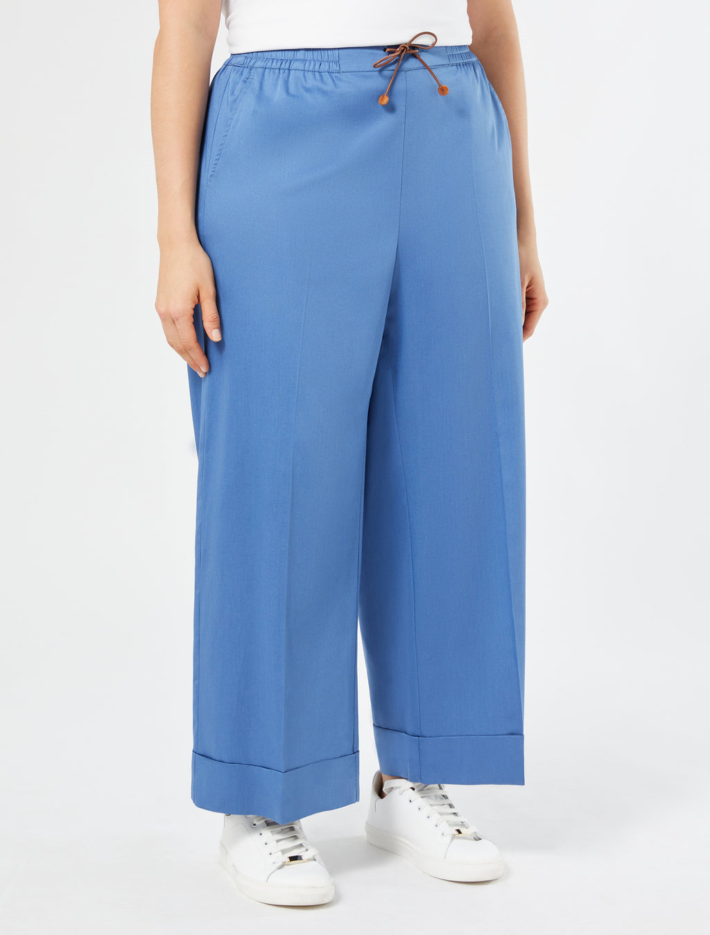Cotton satin trousers