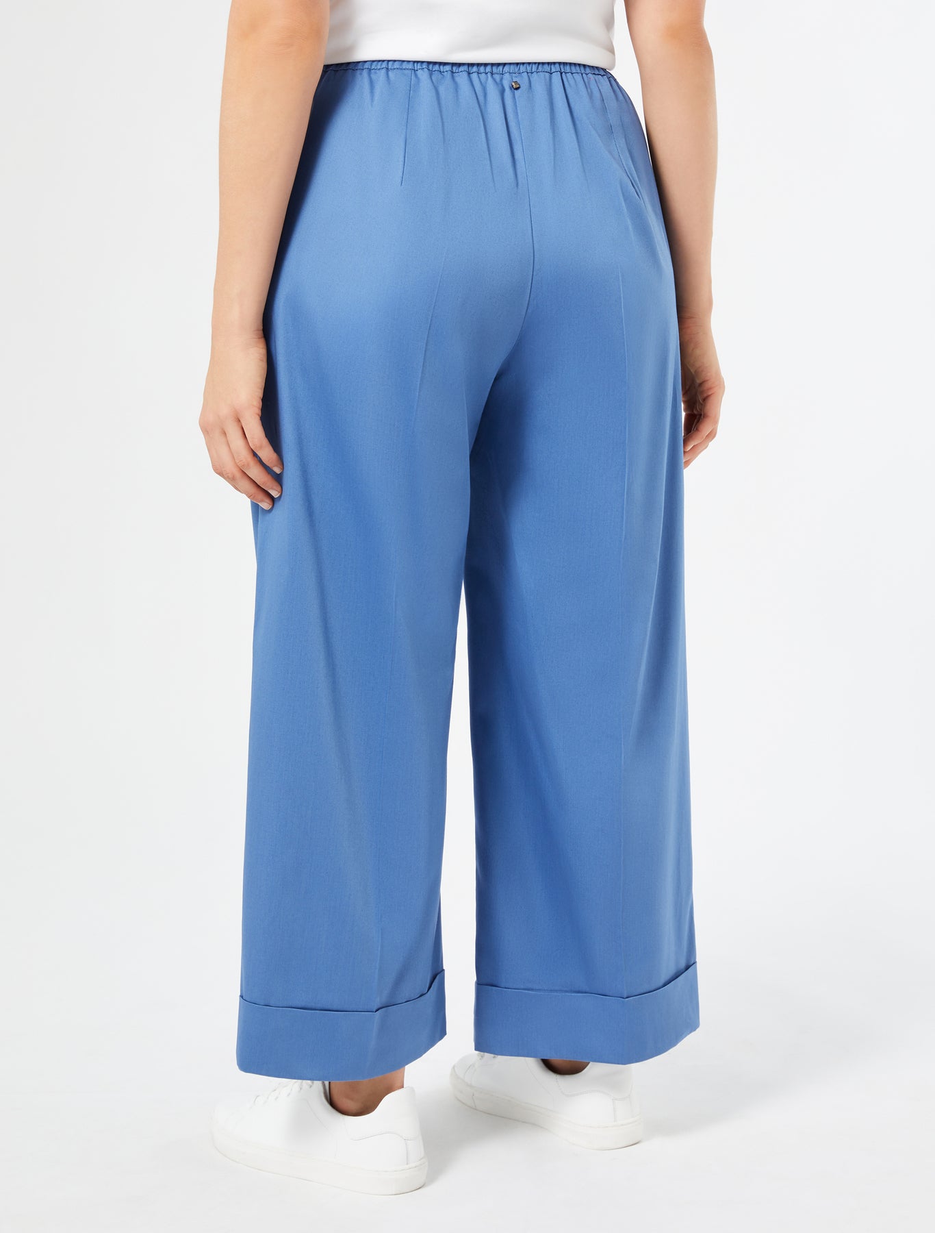 Cotton satin trousers