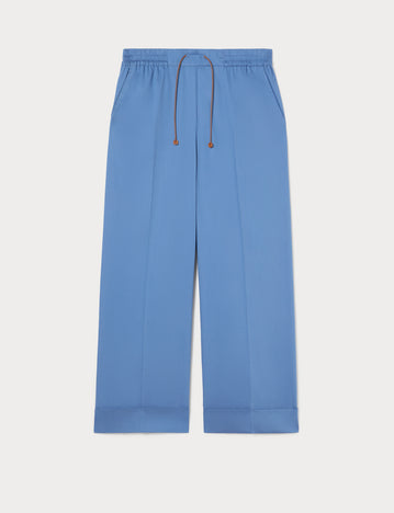 Cotton satin trousers