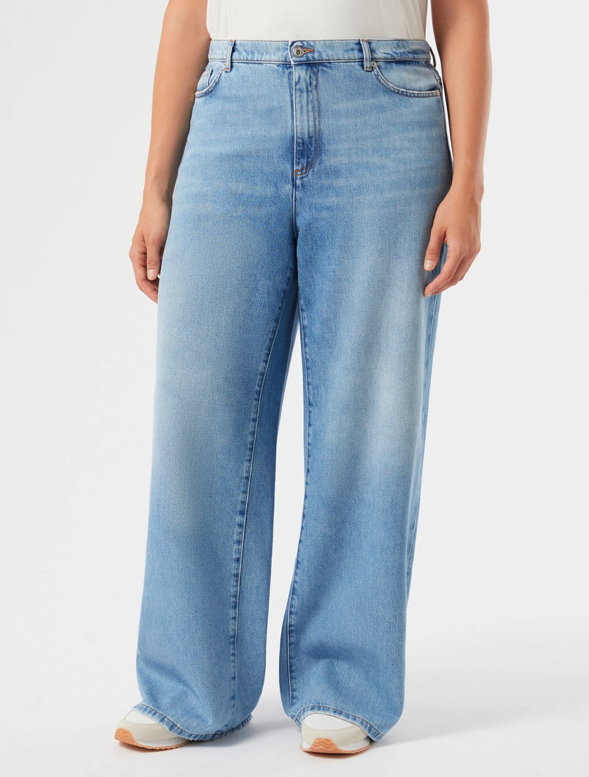 marina rinaldi lyocell denim jeans for woman