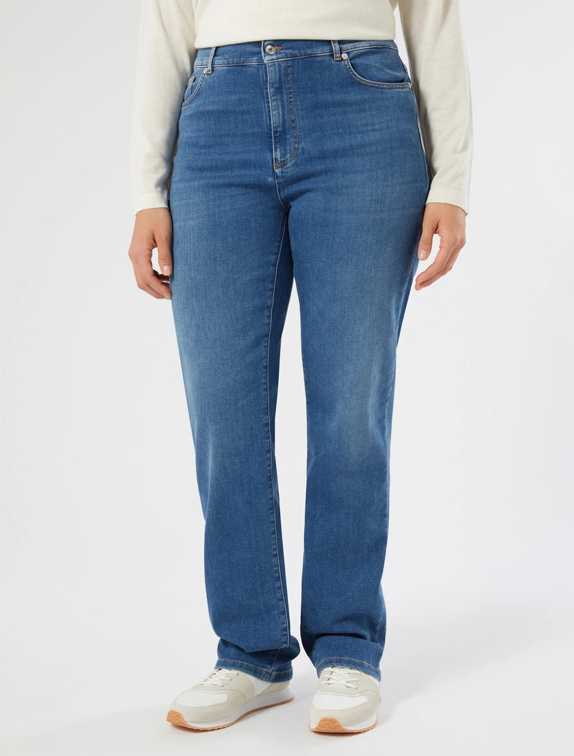 Regular-fit cotton denim jeans