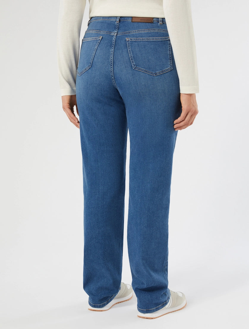 Regular-fit cotton denim jeans
