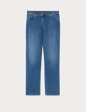 Regular-fit cotton denim jeans
