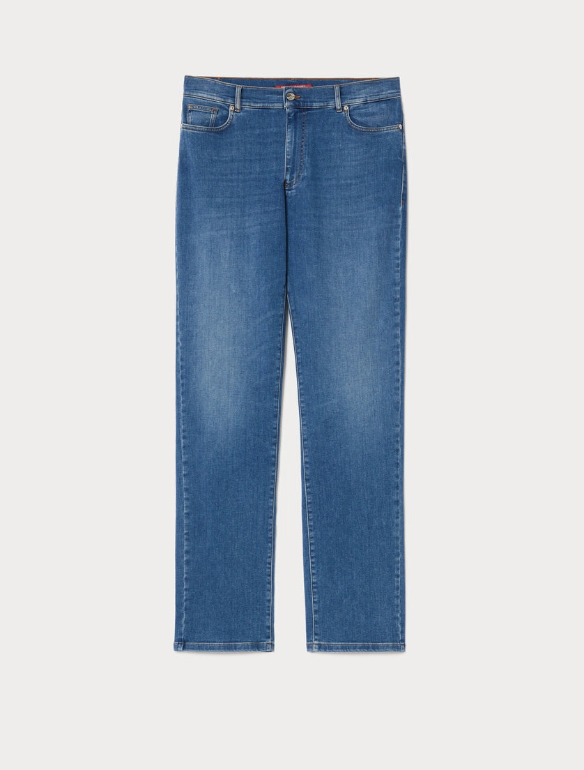Regular-fit cotton denim jeans
