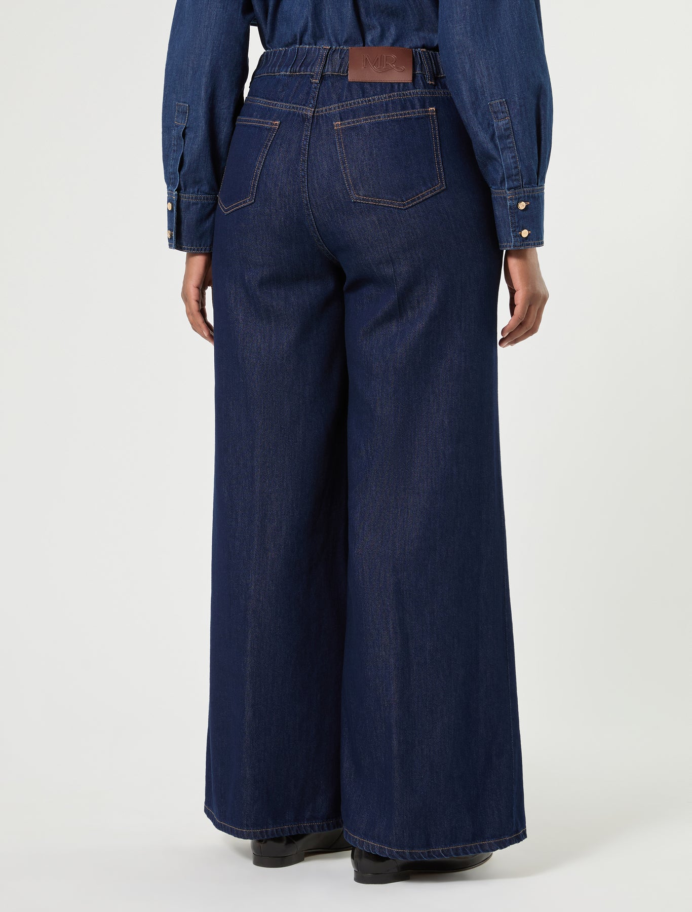 Marina Rinaldi wide-fit indigo denim jeans for woman