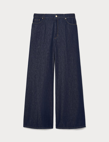 Marina Rinaldi wide-fit indigo denim jeans for woman