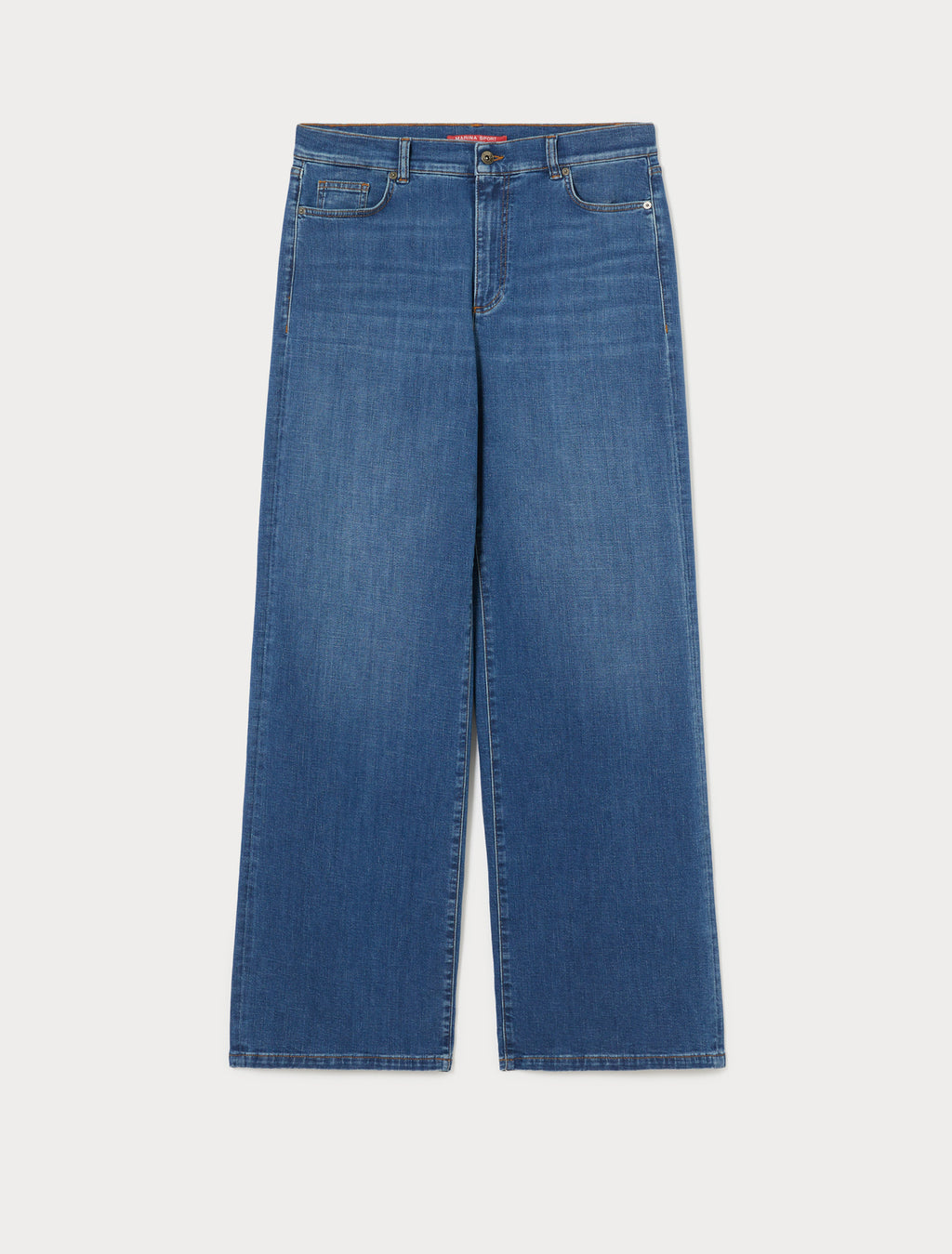 Denim wide-leg jeans