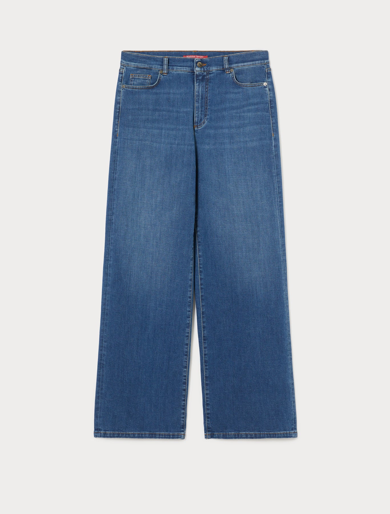 Denim wide-leg jeans