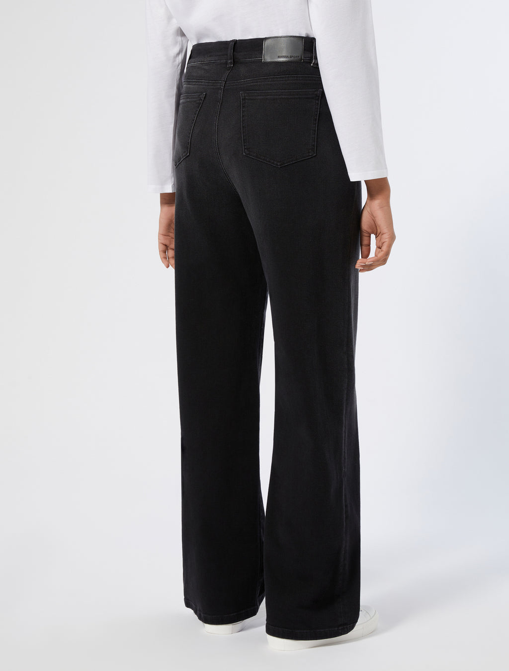 Denim wide-leg jeans