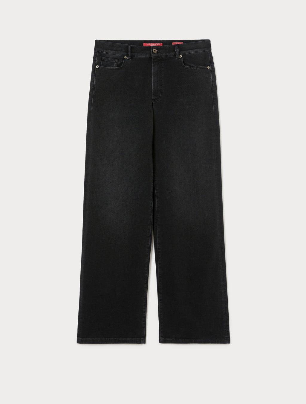 Denim wide-leg jeans