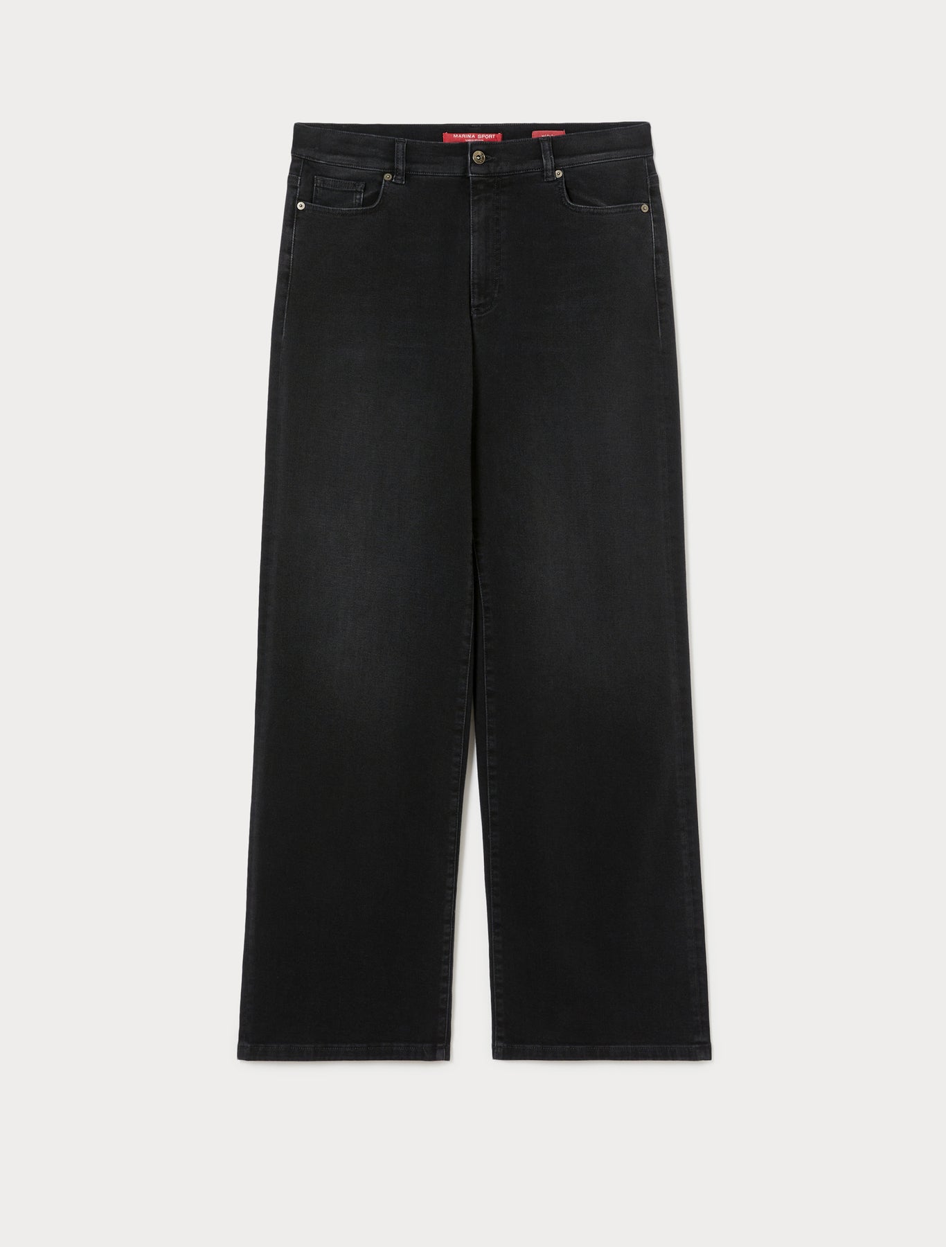 Denim wide-leg jeans