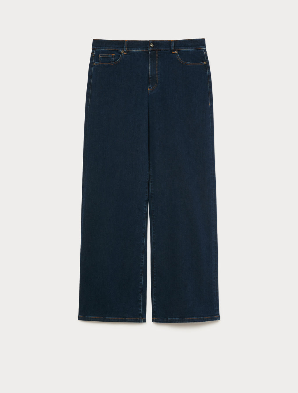 Marina Rinaldi cotton-blend denim wide-leg jeans for woman