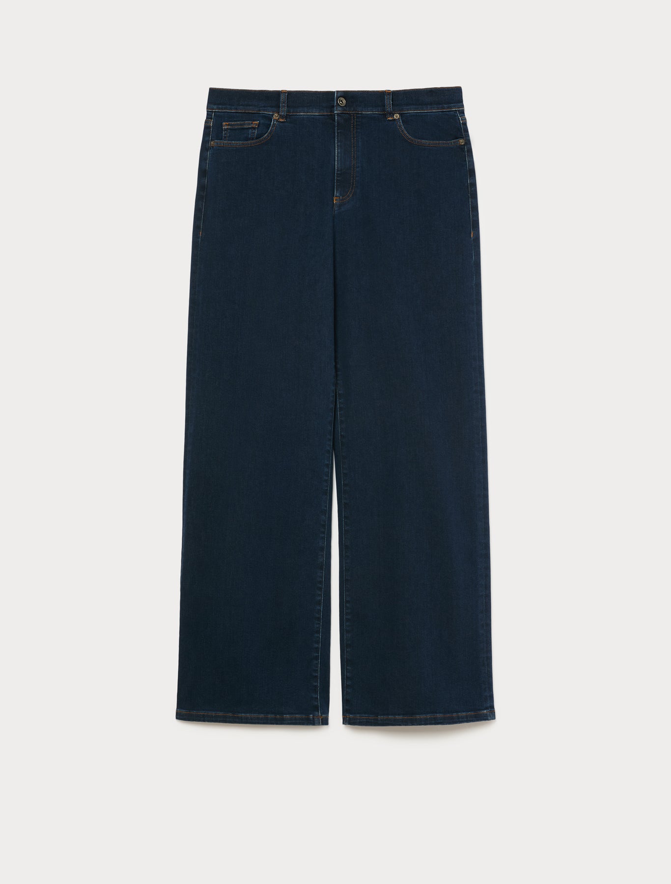 Marina Rinaldi cotton-blend denim wide-leg jeans for woman