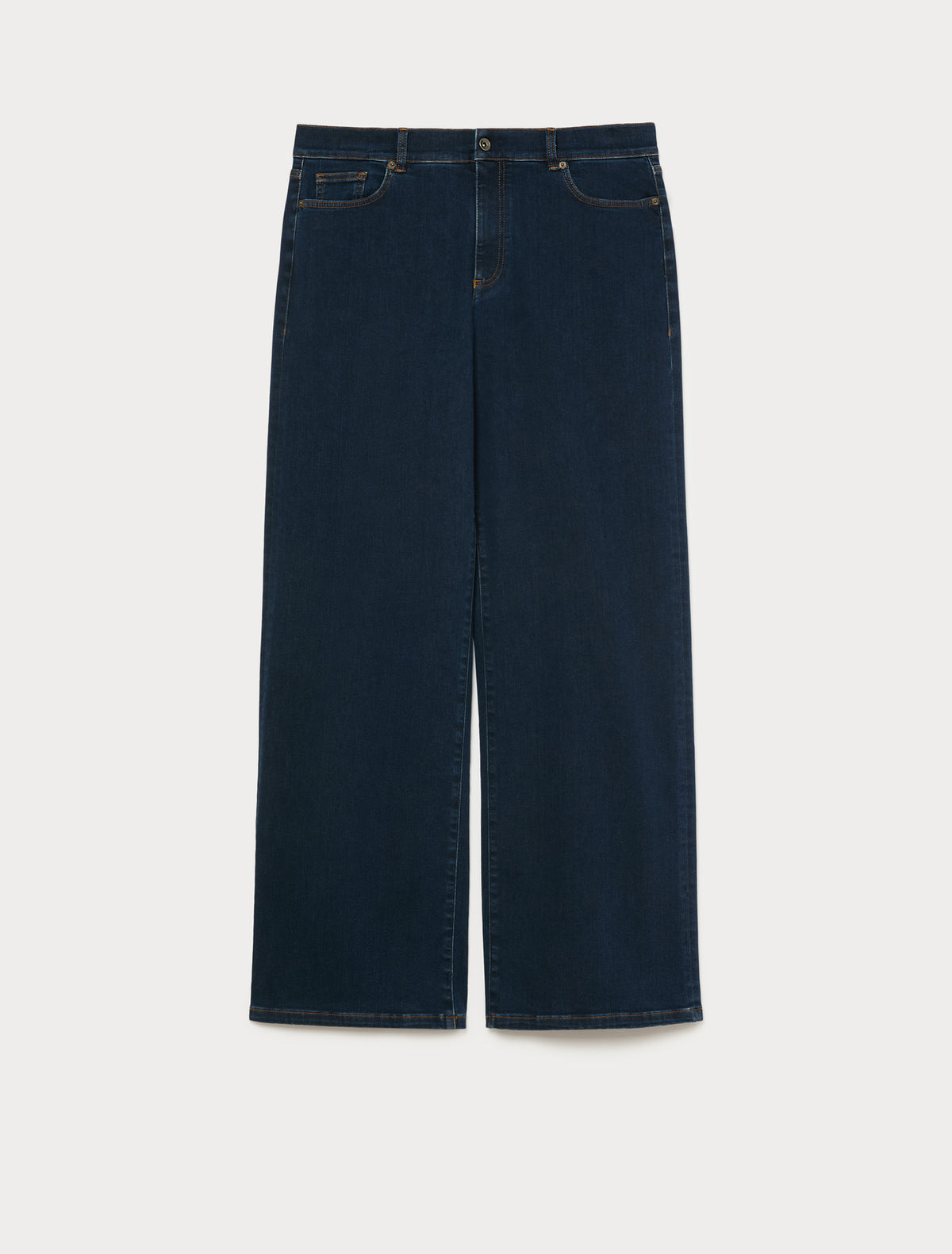 Marina Rinaldi cotton-blend denim wide-leg jeans for woman