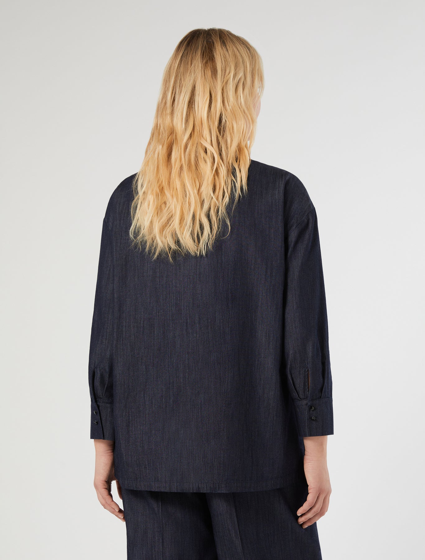 marina rinaldi lightweight denim tunic for woman