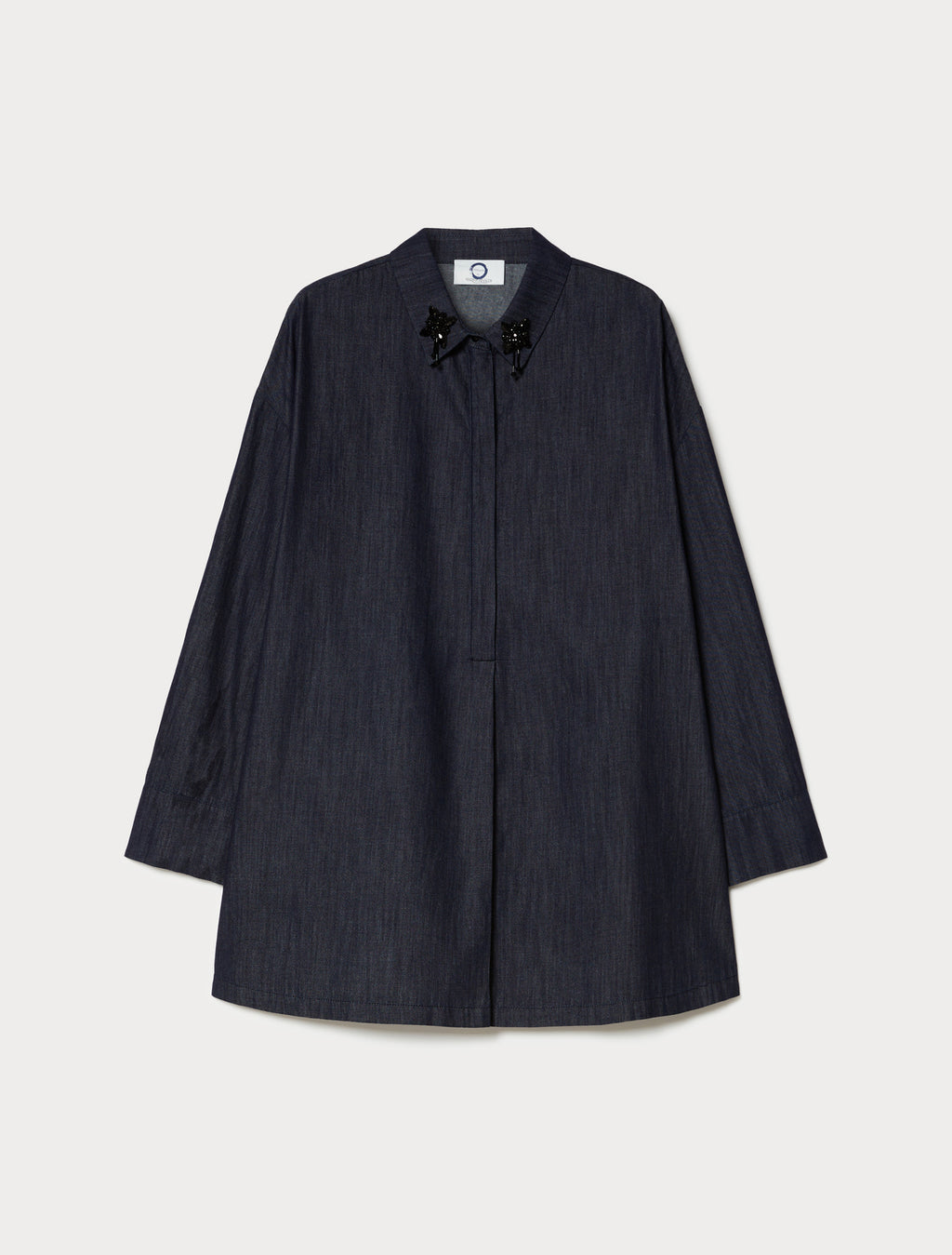 marina rinaldi lightweight denim tunic for woman