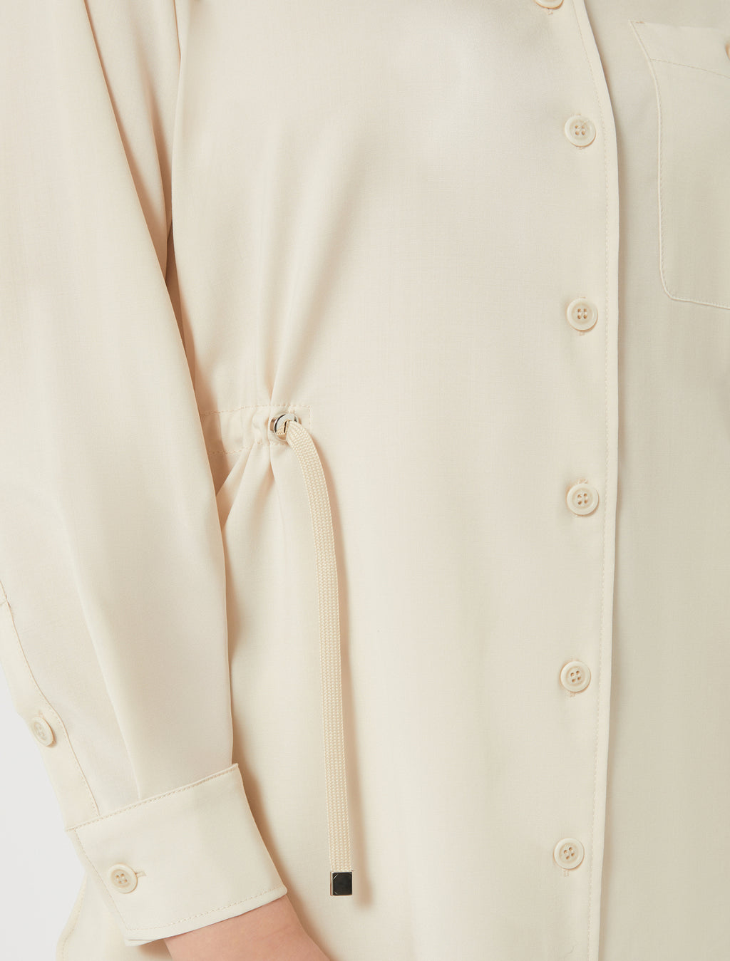 Natural stretch wool tunic