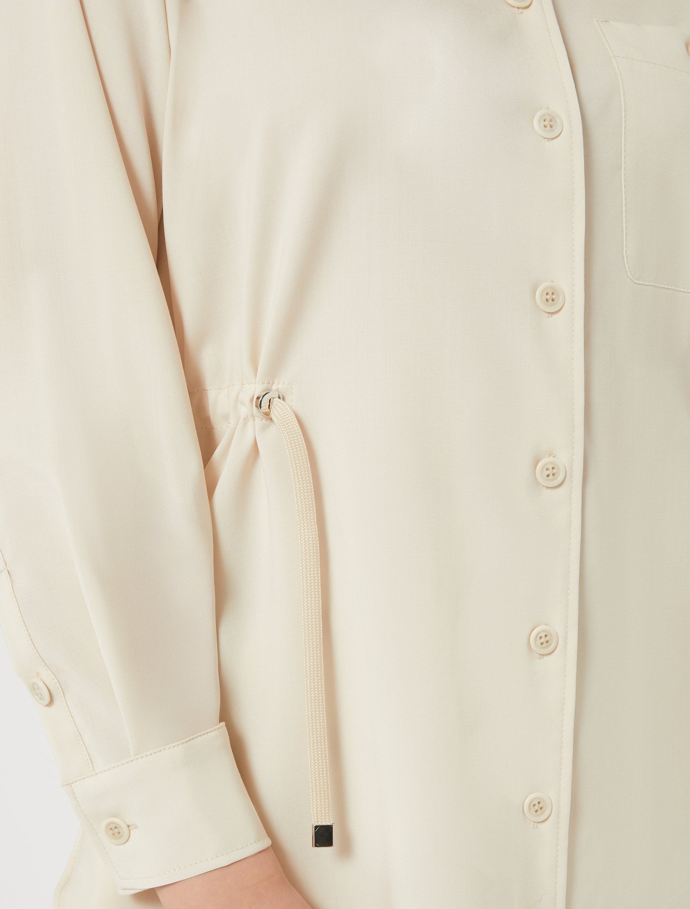 Natural stretch wool tunic