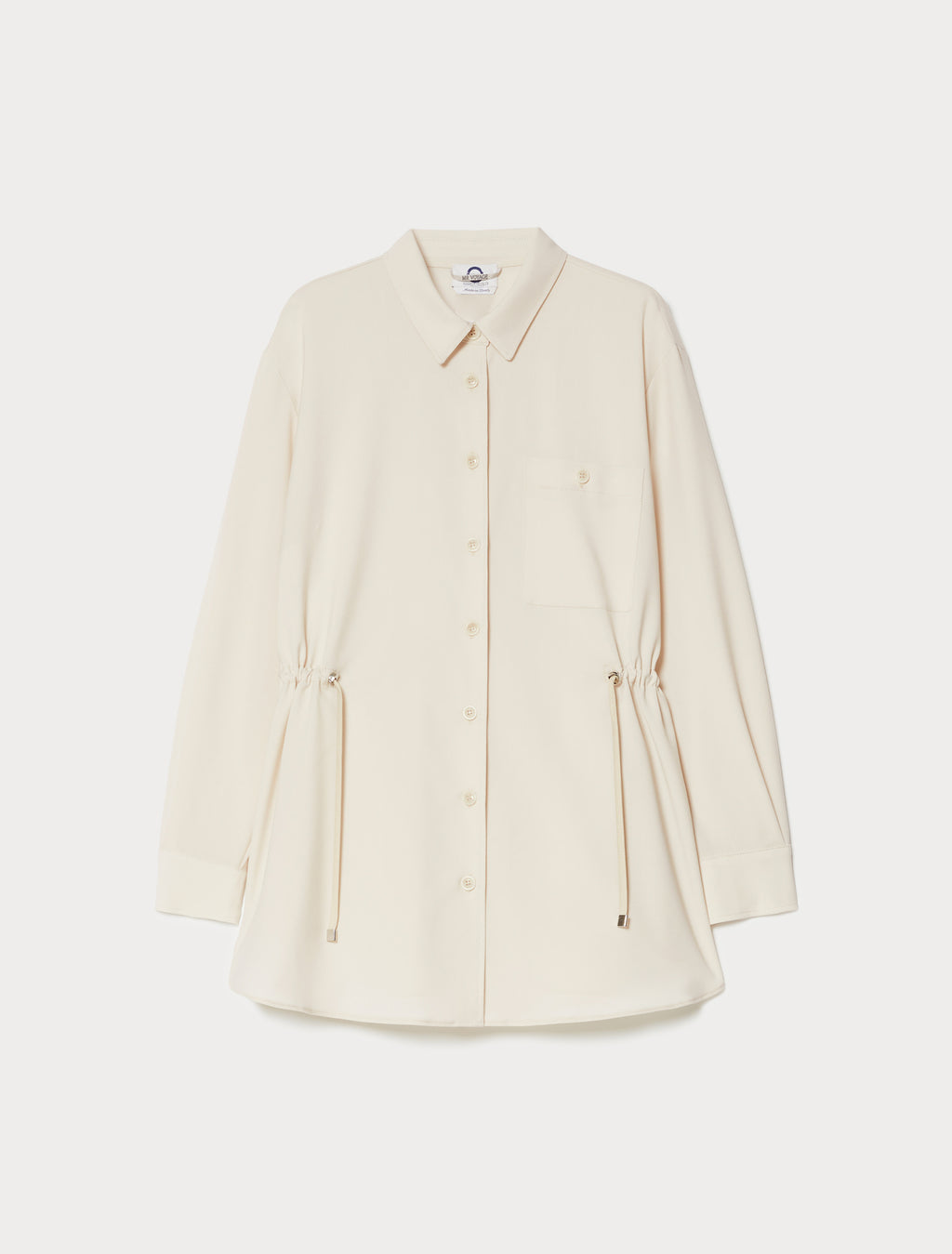 Natural stretch wool tunic