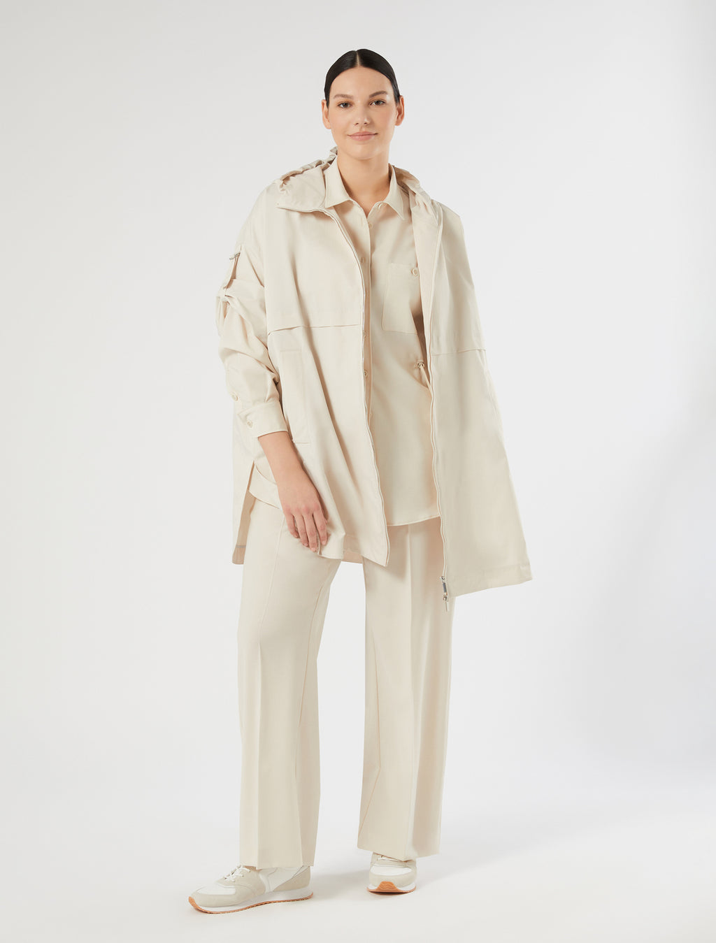 marina rinaldi natural stretch wool tunic for woman
