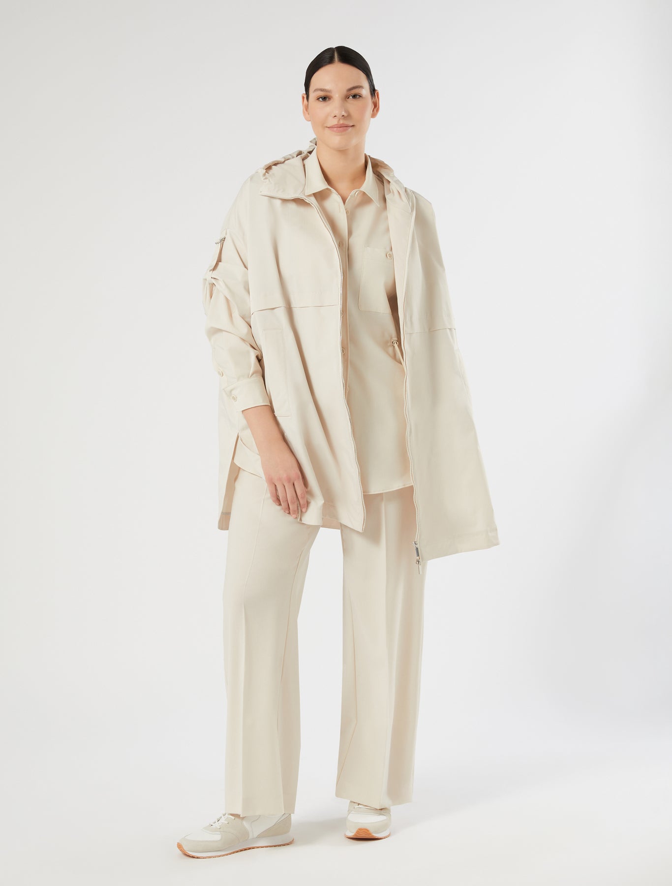 marina rinaldi natural stretch wool tunic for woman