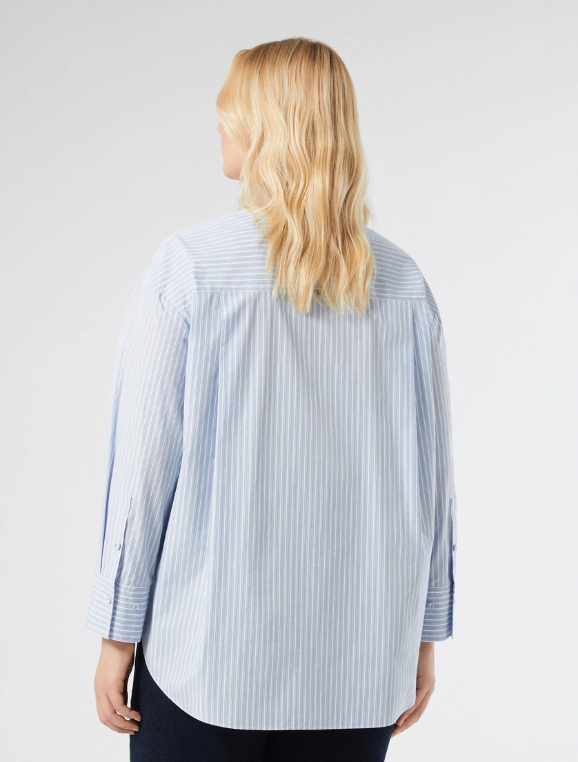 Embroidered poplin shirt