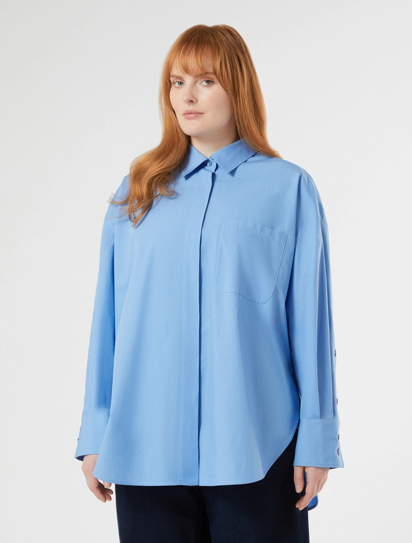 marina rinaldi cotton poplin shirt for woman