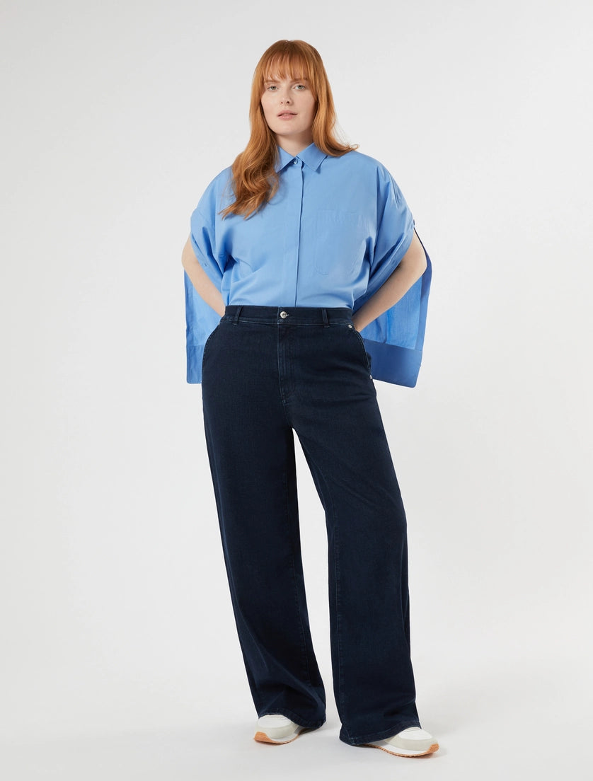 marina rinaldi cotton poplin shirt for woman