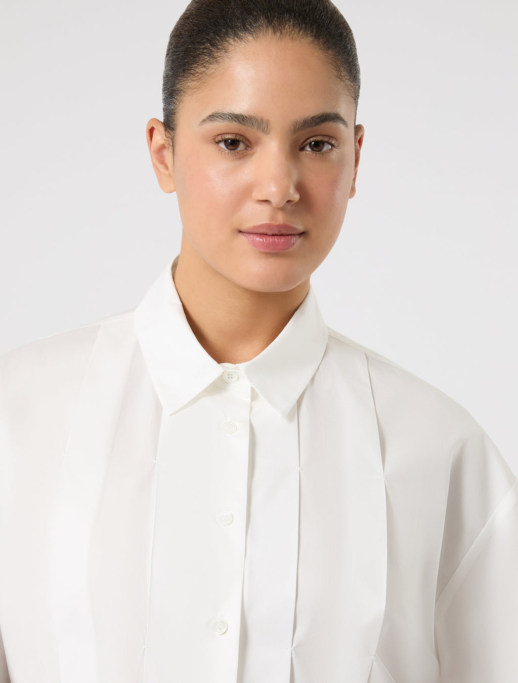 marina rinaldi cotton micro twill shirt for woman